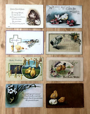 ANTIQUE EARLY 1900s LOT OF 8 EASTER CHICK POSTCARDS - 3 WITH 1 CENT STAMPS for sale  Shipping to South Africa