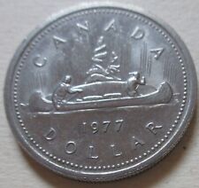 Moneda de dólar de níquel canoa canadiense 1977. Dólar canadiense de $1 viajero, usado segunda mano  Embacar hacia Argentina