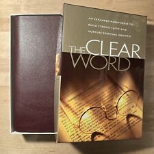 The Clear Word Bible Jack J Blanco 2000 caixa de paráfrase de couro ligado Borgonha, usado comprar usado  Enviando para Brazil