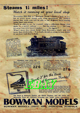 Bowman steam locomotive for sale  STOCKTON-ON-TEES