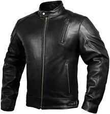 Jaqueta de couro para motocicleta HWK Cafe Racer com armadura masculina, média - preta comprar usado  Enviando para Brazil