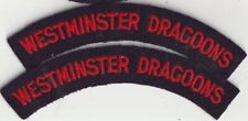 Westminster dragoons woven for sale  UK