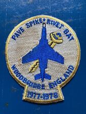 USAF F-4 Phantom Pave Spike Rivet Bat RAF Woodbridge 1977-78 Patch. RARE for sale  KING'S LYNN