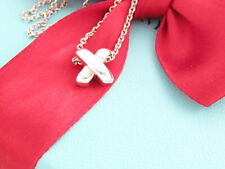 Tiffany & Co Silver X Cross Stitch Necklace 16" for sale  Tustin