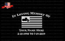 Adesivo adesivo personalizado para motocicleta bandeira americana In Loving Memory comprar usado  Enviando para Brazil