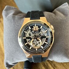 Relógio masculino BULOVA automático MAQUINA dois tons preto silicone - 98A177 MSRP: US$ 650 comprar usado  Enviando para Brazil