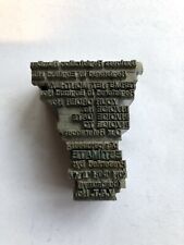 Vintage Letterpress Type Metal Printing Printers Blocks Business VAT Office Use, used for sale  Shipping to South Africa