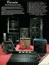 vtg 80s CARVIN MAGAZINE AD PINUP Page DC 200 KOA Guitar Amp Bass PA Gear 1983, used for sale  Shipping to South Africa