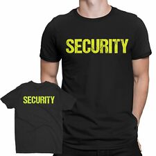 Camiseta de segurança masculina preta e neon - Camiseta com estampa de tela frontal traseira evento equipe comprar usado  Enviando para Brazil