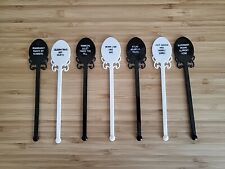 Vintage 1950's Drink Bar Stir Swizzle Sticks Set of 7 Jokes Quips Funny Sayings for sale  Shipping to South Africa