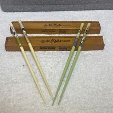 Vintage Miyabi Kyoto Japan Chopsticks-Wooden case-2 Sets Chop sticks, used for sale  Shipping to South Africa