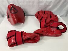 Century Sparring Gear Helmet Foot Pads  Stomach For Youth Size Red for sale  Shipping to South Africa