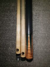 Lucasi Custom Pool Cue Stick and TWO shafts, Wood Wrapped Black & Blue Design, used for sale  Shipping to South Africa