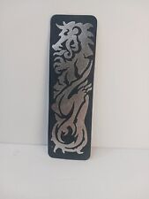 Marcador de livros de dragão couro sintético preto prata dragão estêncil página de feltro fantasia mágica, usado comprar usado  Enviando para Brazil