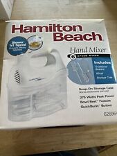 Used, Hamilton Beach 6-Speed White Electric Hand Mixer Whisk Traditional Beaters Open for sale  Shipping to South Africa