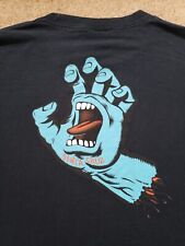 Camiseta Vintage Años 90 Santa Cruz Ruedas de Velocidad Gritando Logotipo a Mano Para Hombres XL Azul Rara segunda mano  Embacar hacia Argentina