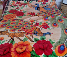 Linda manta de pavão macia colorida 90x80 mais de 8 libras comprar usado  Enviando para Brazil