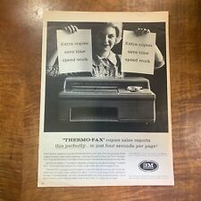 VINTAGE 1960's '3M THERMO-FAX' FACSIMILIE MACHINE ADVERTISING PRINT POSTER for sale  Shipping to South Africa