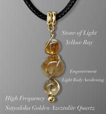 Used, Satyaloka Golden Azeztulite high frequency Energy Orb Pendant 18" Necklace Box for sale  Shipping to South Africa