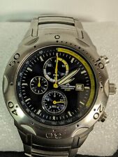 Relógio esportivo cronógrafo Jacques Lemans JL 1-1265 pulseira de aço inoxidável nova bateria , usado comprar usado  Enviando para Brazil