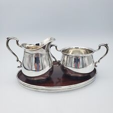 Sterling Silver Fisher Creamer & Open Sugar Bowl Vintage & ALVIN Sterling Tray, used for sale  Shipping to South Africa