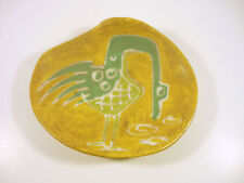Gorka Livia, Placa de Retrô Amarelo Com Estatueta De Pássaro, Década de 1950 Arte Cerâmica! (G246) comprar usado  Enviando para Brazil