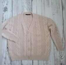 Jenni Kayne Cable Cocoon Alpaca Wool Cardigan Sweater Women's Size XXS Neutral for sale  Shipping to South Africa