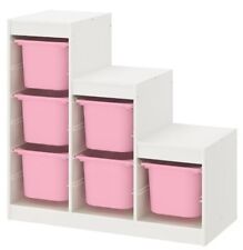 IKEA TROFAST girls stepped toy storage unit pink plastic tubs for sale  SLOUGH