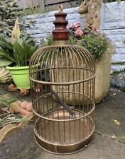 Antique Large Domed Brass Bird Cage with Swing for sale  Shipping to South Africa
