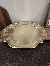Used, Vintage Large Brass Tray Serving Platter 16”x 14” for sale  Shipping to South Africa
