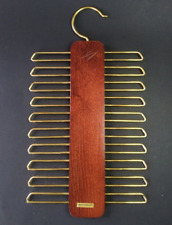 Suporte para gravata cabide de cinto de latão madeira premium feito na Inglaterra, usado comprar usado  Enviando para Brazil
