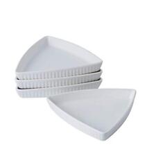 Conjunto de 4 pratos triangulares de porcelana Bruntmor 8 buffet restaurante branco comprar usado  Enviando para Brazil