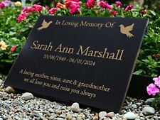 Personalised Engraved Granite Memorial, Grave Marker, Crem, 29x21cm, Dove for sale  Shipping to South Africa