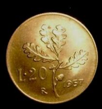 REPUBBLICA ITALIANA 20 Lire 1957 al 2001 FDC (UNC) / PROOF usato  Villaricca