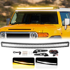 for 07-14 Toyota FJ Cruiser Amber/White Strobe 52'' Light Bar Roof Mounting Kit for sale  Shipping to South Africa