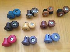 NOS Pair 2 Cateye Rubber Handle Bar End Plugs Caps Japan Expanding Velox Style, used for sale  Shipping to South Africa