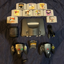 Nintendo 64 Bundle! *TESTED* N64 Black Console With 2 Controllers and 9 Games!  for sale  Shipping to South Africa