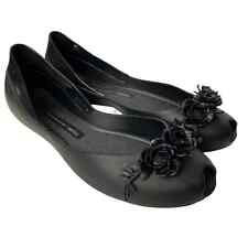 Sapatilhas de balé Melissa Alexandre Herchcovitch Flower Queen peep toe tamanho 6 preto comprar usado  Enviando para Brazil