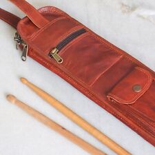 Drum Stick Bag Genuine Leather Drumstick Case Gift for Drummer Sticks Holder NEW for sale  Shipping to South Africa