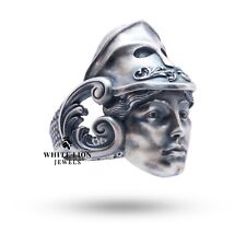 Athena Greek Goddess of War Mythology Ancient 925 Silver Men Ring Gift for sale  Shipping to South Africa