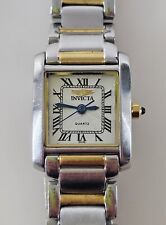 Relógio de pulso Invicta Tank ouro prata tons ponteiros azuis 30 metros Hong Kong vintage comprar usado  Enviando para Brazil
