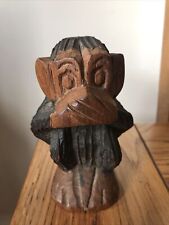 Carved wooden monkey for sale  FELTHAM