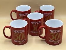 Set Of 5 Vintage Nescafe Coffee 50th anniversary 1939-1989 mugs Rare Set Ceramic for sale  Shipping to South Africa