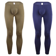 2 peças calças leggings masculinas de compressão longa John bolsa bojo roupa íntima  comprar usado  Enviando para Brazil