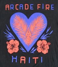 Camisa masculina Arcade Fire Haiti pequena preta benefício coração faixa de flores adulto A34 comprar usado  Enviando para Brazil