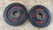 2 Lot of  2 1/2 Standard Size Weight Plates,  MARCY BARBELL, used for sale  Shipping to South Africa