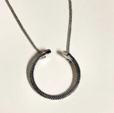 Dixi Snake Serpent Ouroboros Pendant Choker Necklace Adjustable Silver Women’s for sale  Shipping to South Africa