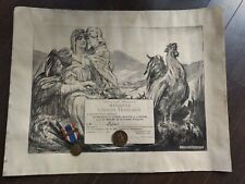 Médaille de la fidélité Française militaire 14/18 avec son diplôme Rare WW1 d'occasion  Commercy