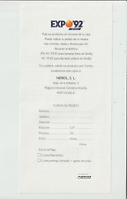 Expo 92 Sevilla Ficha de Pedido Productos Comerciales en Expo año 1992 (GM-332) segunda mano  Embacar hacia Argentina