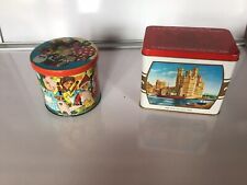 Vintage tins blue for sale  CONGLETON